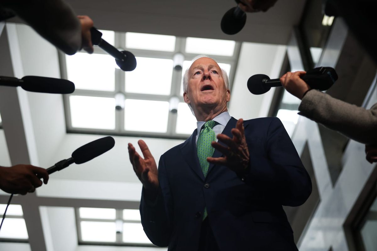U.S. Sen. John Cornyn (R-TX) speaks with press after meeting with Customs and Border Patrol Commissioner nominee, Rodney Scot
