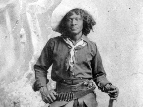 An image of a Black cowboy from the Library of Congress