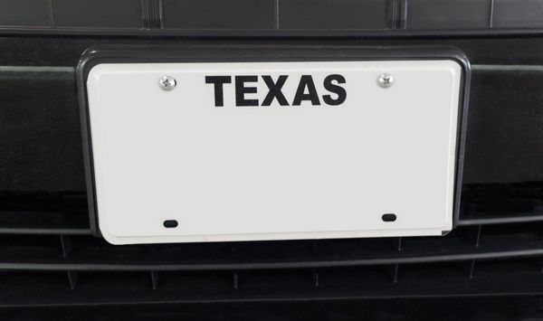 A blank Texas license plate. (iStock / Getty Images Plus)
