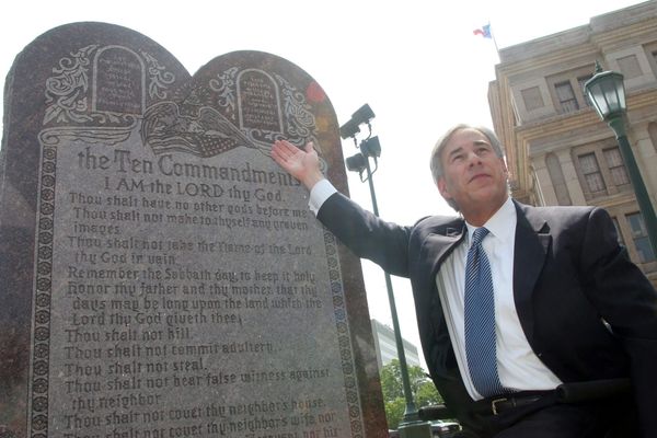 Texas Voted to Mandate Schools Display the Ten Commandments. This “Bite Me Greg” Activist Wants Them in Arabic With a Dash of Satanism