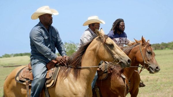 Ke'elronn Hatley in an image from the Peacock docuseries ‘High Horse: The Black Cowboy.’