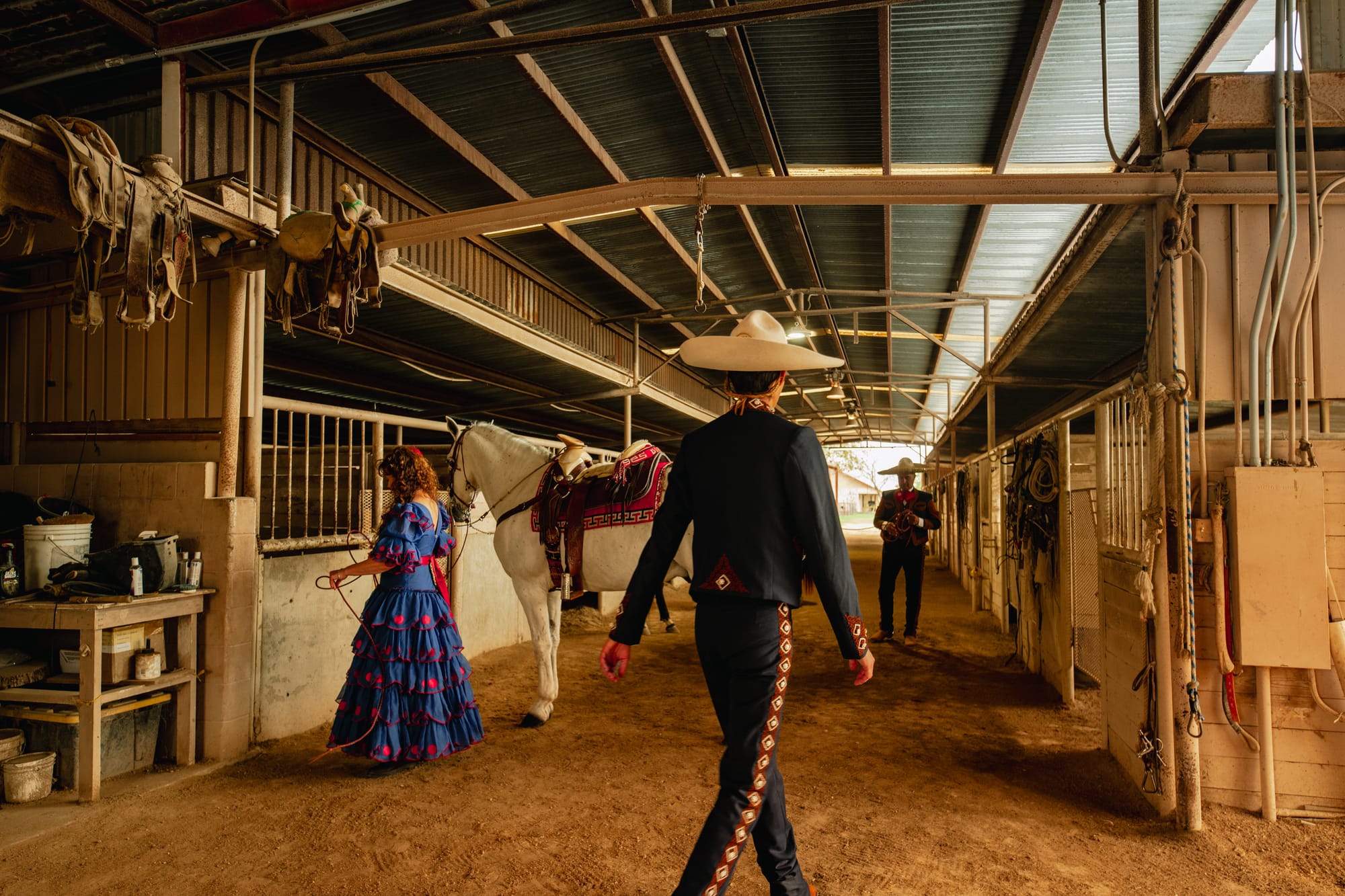 Jerry walking in the barn