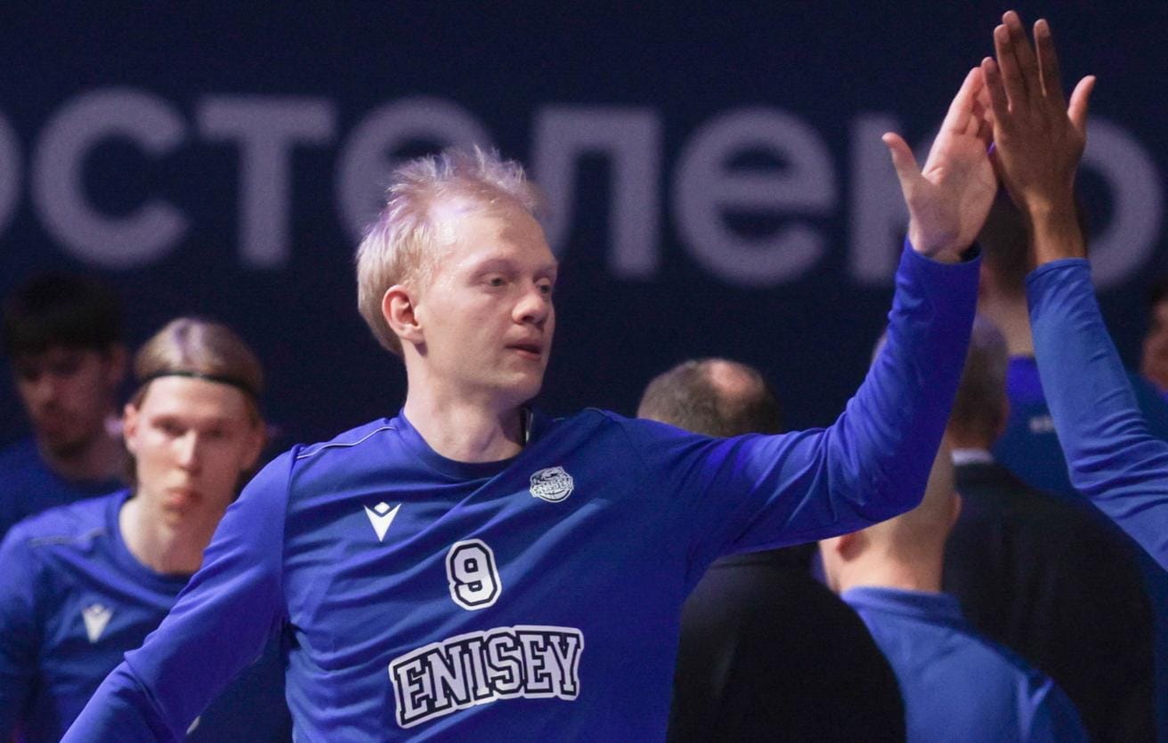 Daniil Kasatkin en los playoffs de la VTB League tras sus 8 meses de prisión en Francia