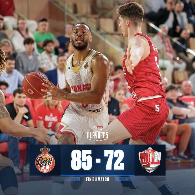 Playoffs Betclic Elite : Monaco s'impose à Bourg à l'usure