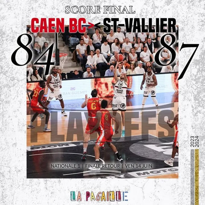 Finale NM1 : Caen 1, Saint-Vallier 1