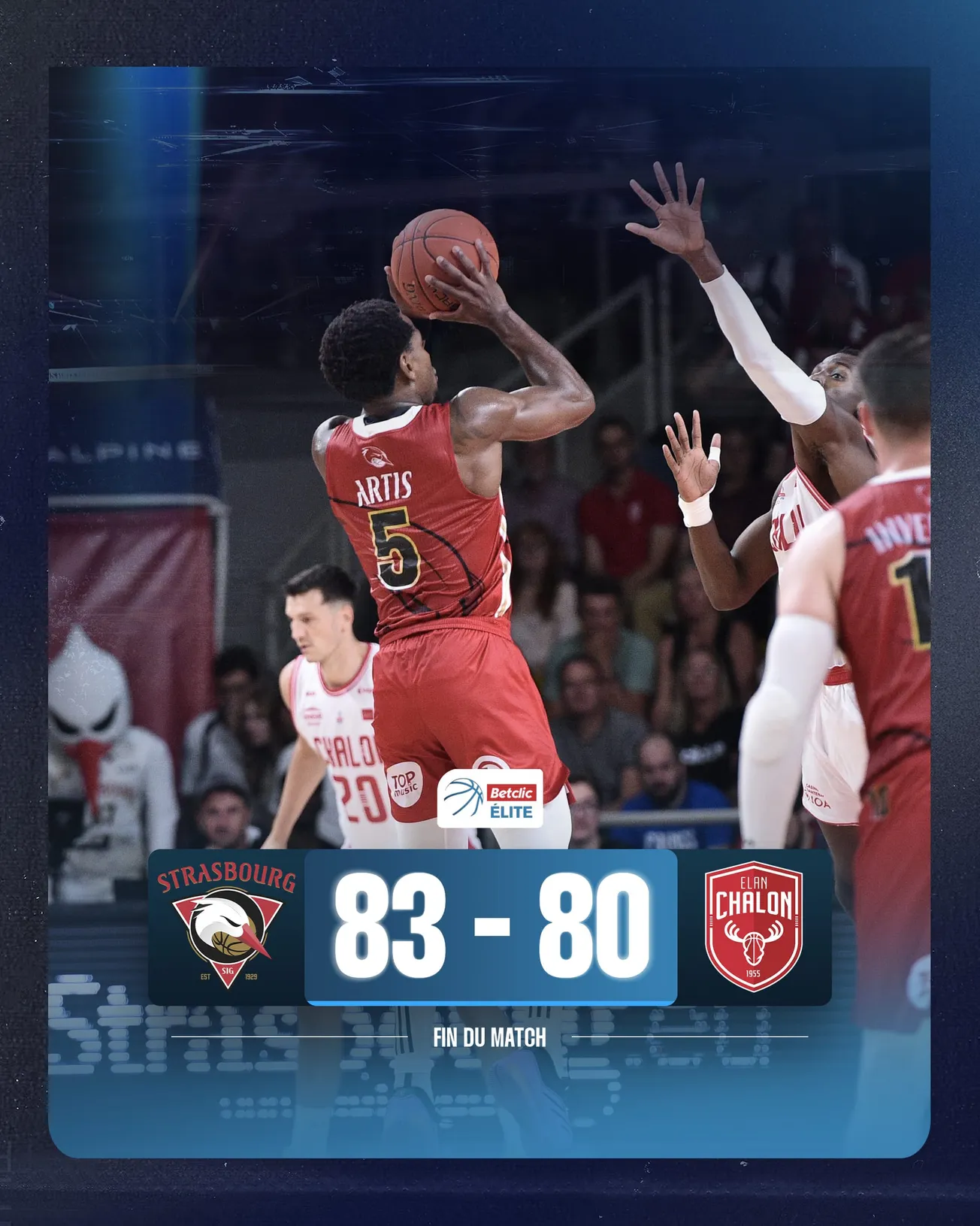 Strasbourg-Chalon : Dominic Artis au buzzer