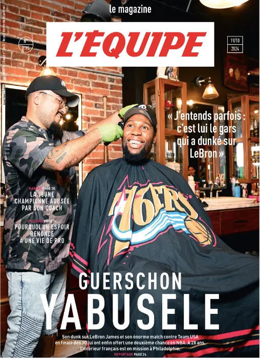 Guerschon Yabusele en Une du magazine L’Équipe