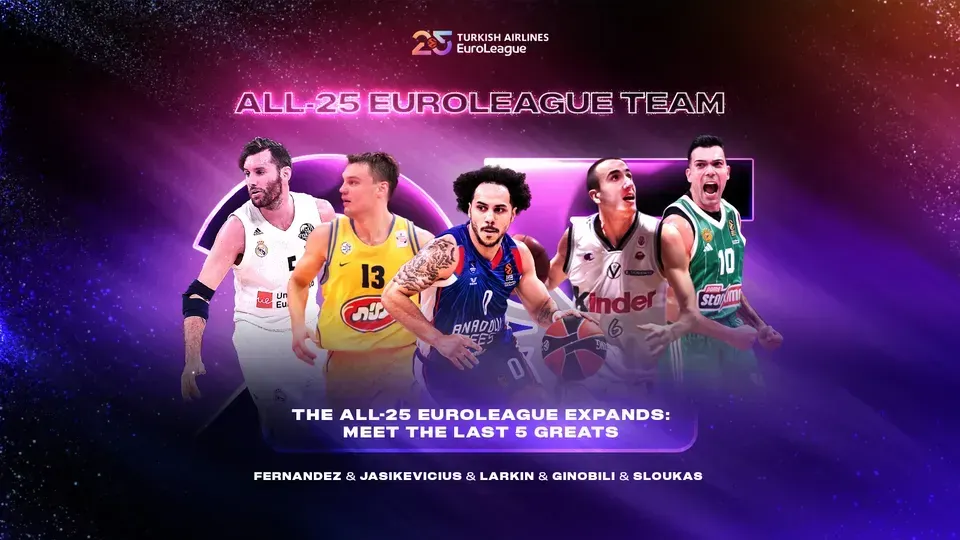 Les 25 plus grands joueurs de 25 ans de l'Euroleague sont désormais connus