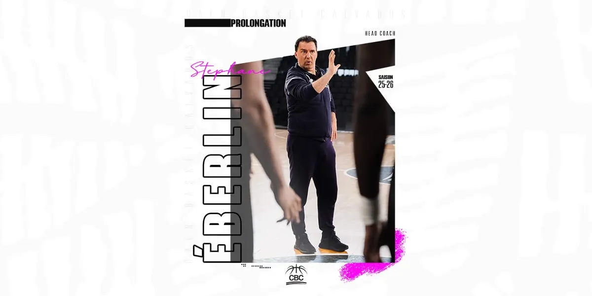 Pro B : Le coach Stéphane Eberlin à Caen jusqu'en 2026