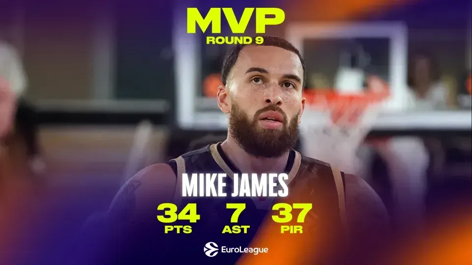 Euroleague : Mike James (Monaco) est le MVP de la 9e journée