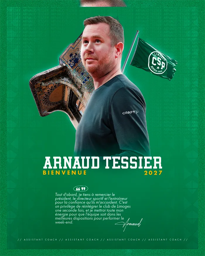 Arnaud Tessier, le 22e coach de Limoges depuis l'an 2000