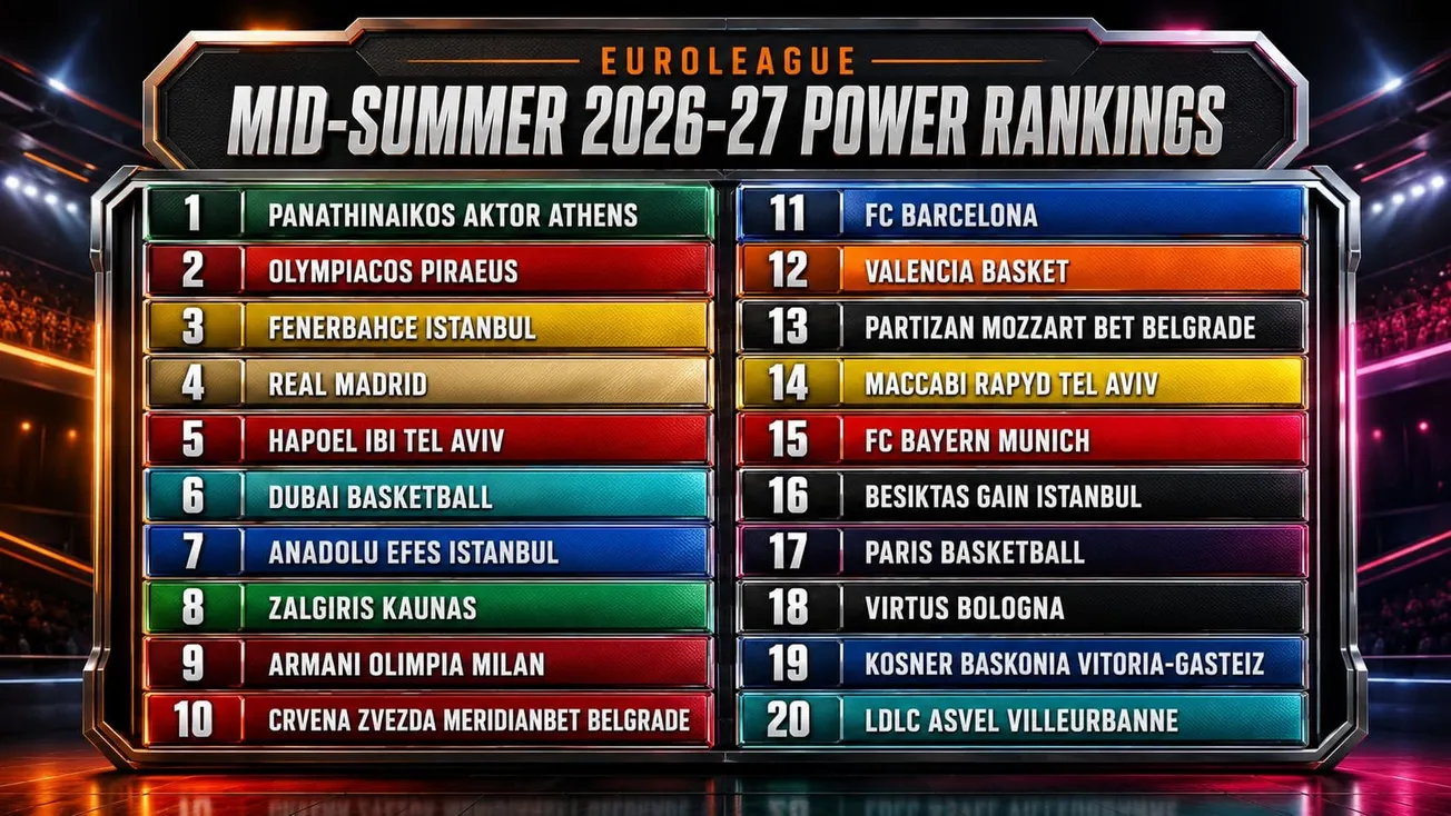 Rankings Euroleague : Paris 17e, ASVEL 20e