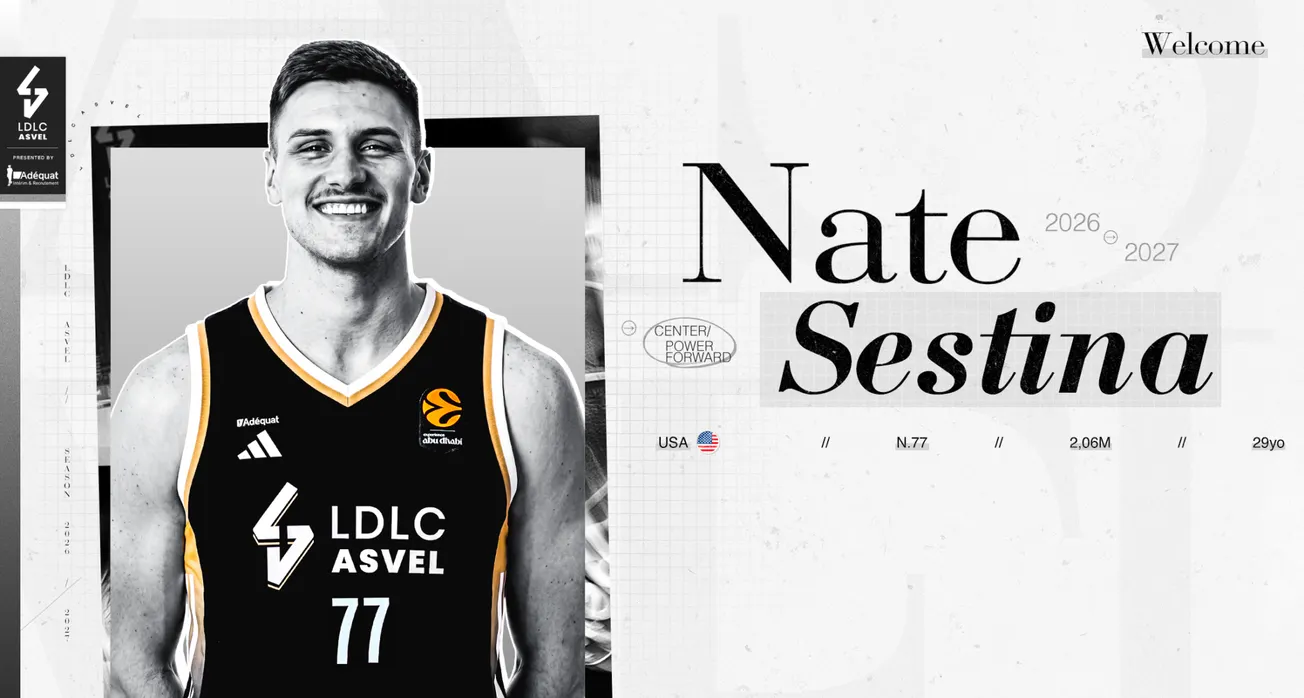 Nate Sestina, un nouvel intérieur pour l'ASVEL venu de Milan