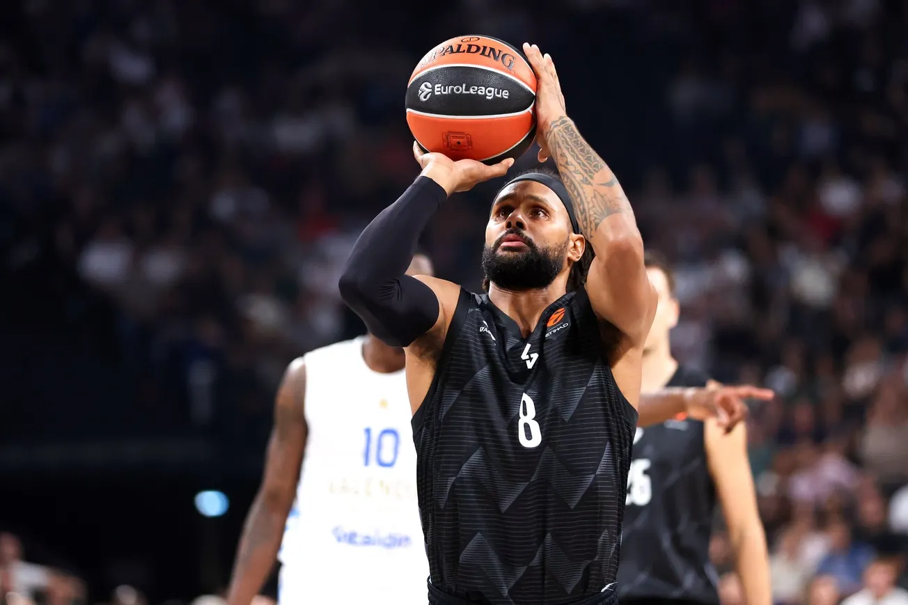Patty Mills, de l'ASVEL, lors du match d'Euroleague entre Lyon-Villeurbanne et Valence à la LDLC Arena de Lyon, le 2 octobre 2026