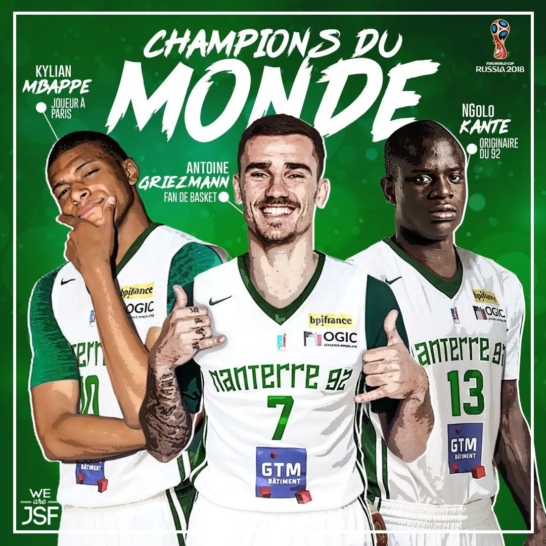 Quand les basketteurs fêtent les Bleus du foot sur les réseaux (acte II)