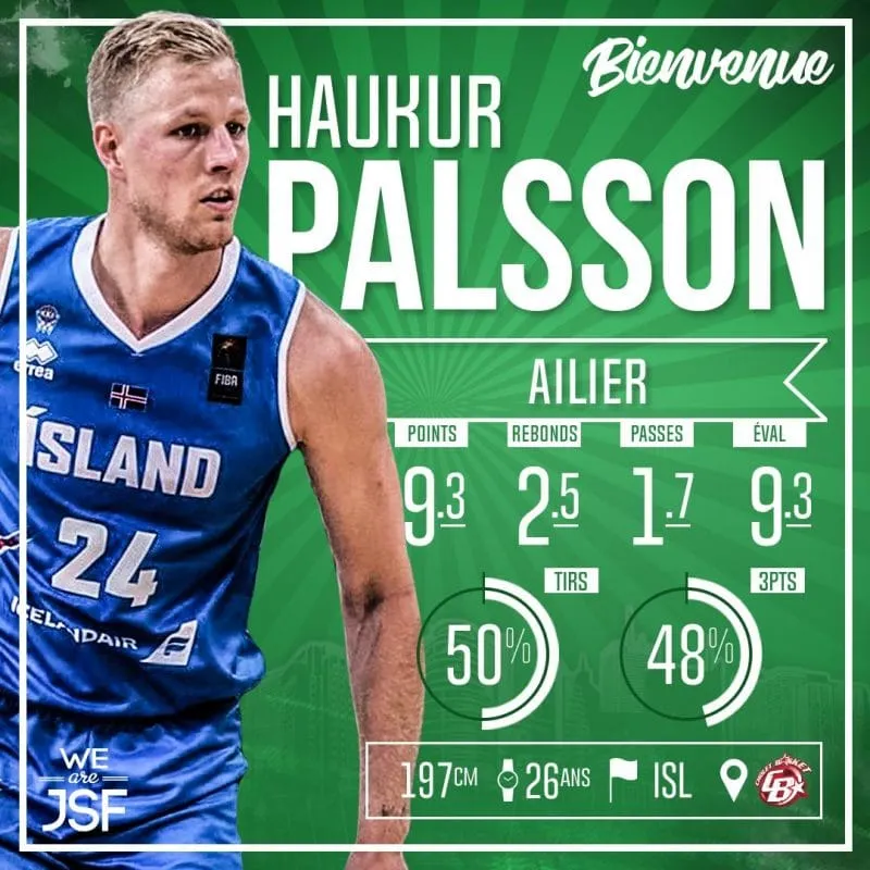 L’Islandais Haukur Palson passe de Cholet à Nanterre