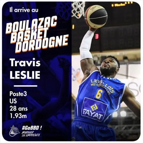 Boulazac fait venir Travis Leslie (ex-Levallois)