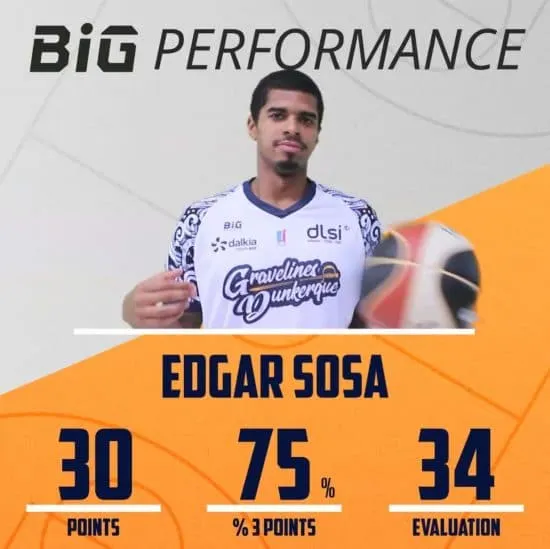 Chalon: 100, Gravelines 102. 30 points pour Edgar Sosa