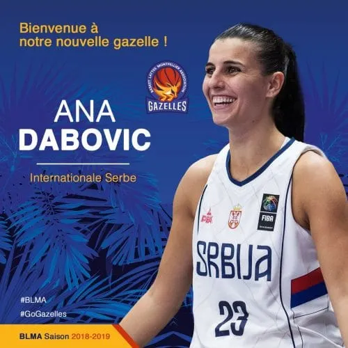 LFB: Meilleure joueuse de l’Euro 2015, la Serbe Ana Dabovic signe à Lattes-Montpellier
