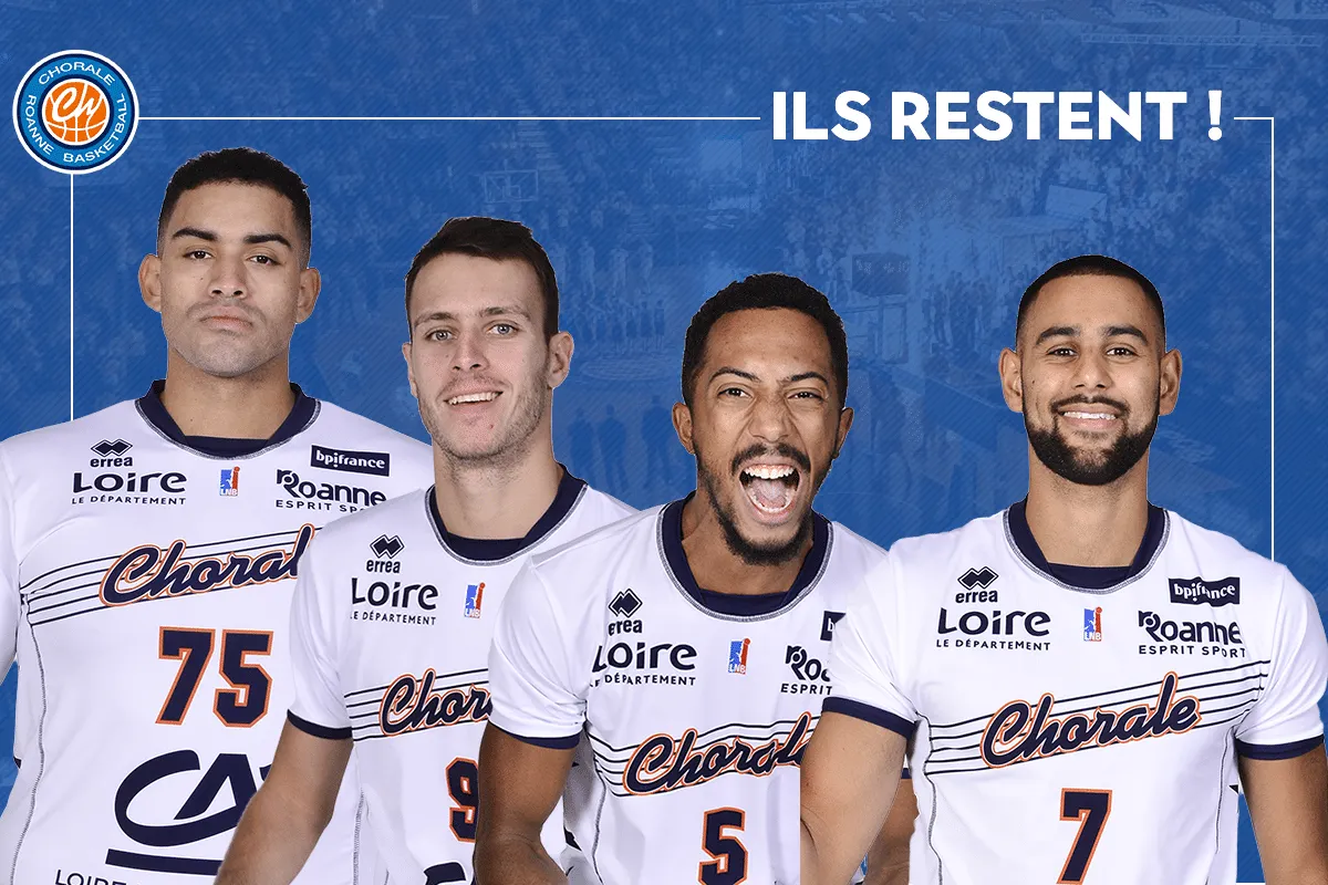 Jeep® ÉLITE : Roanne confirme quatre joueurs pour la saison prochaine