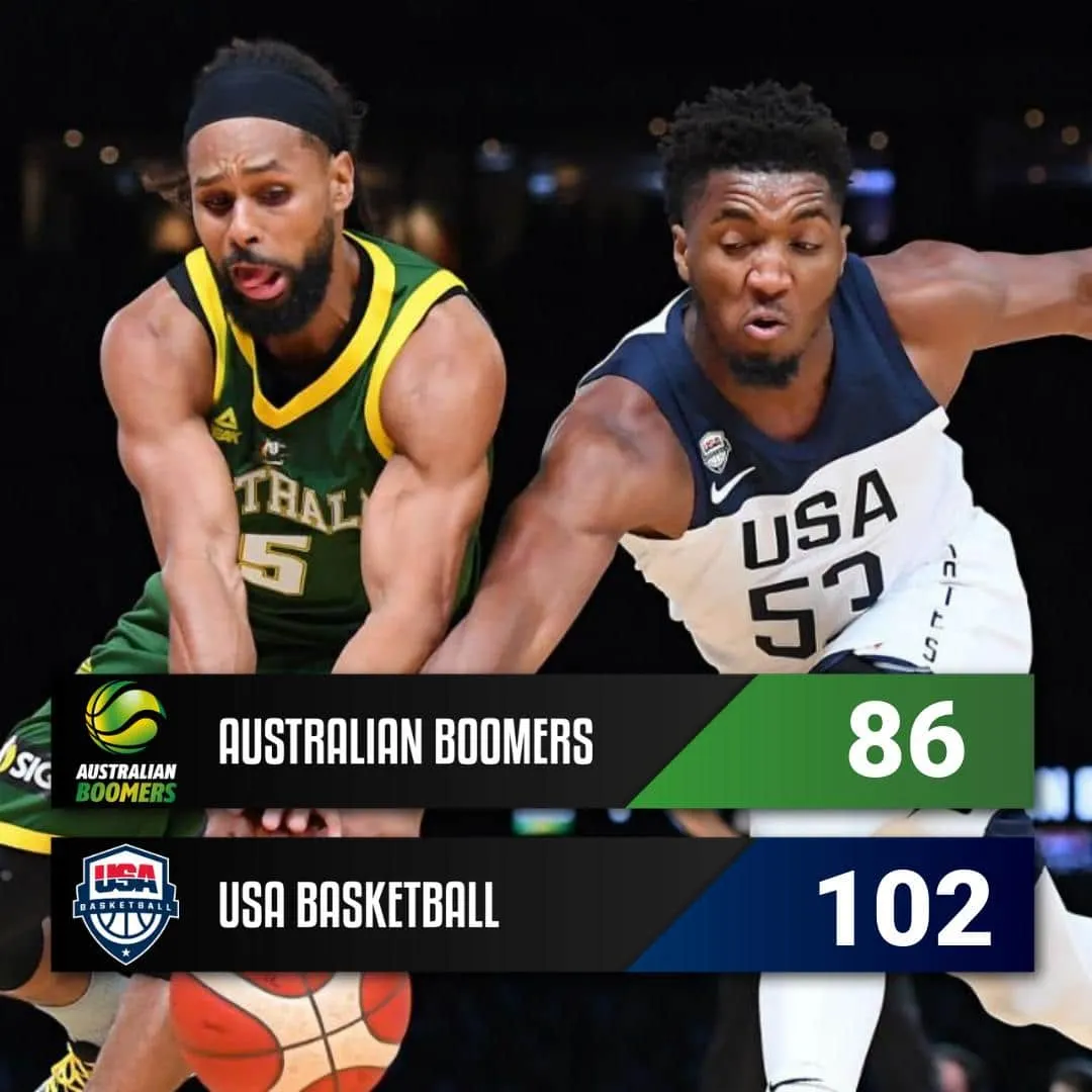 51 218 spectateurs à Melbourne pour voir les Etats-Unis dominer l’Australie, 102-86