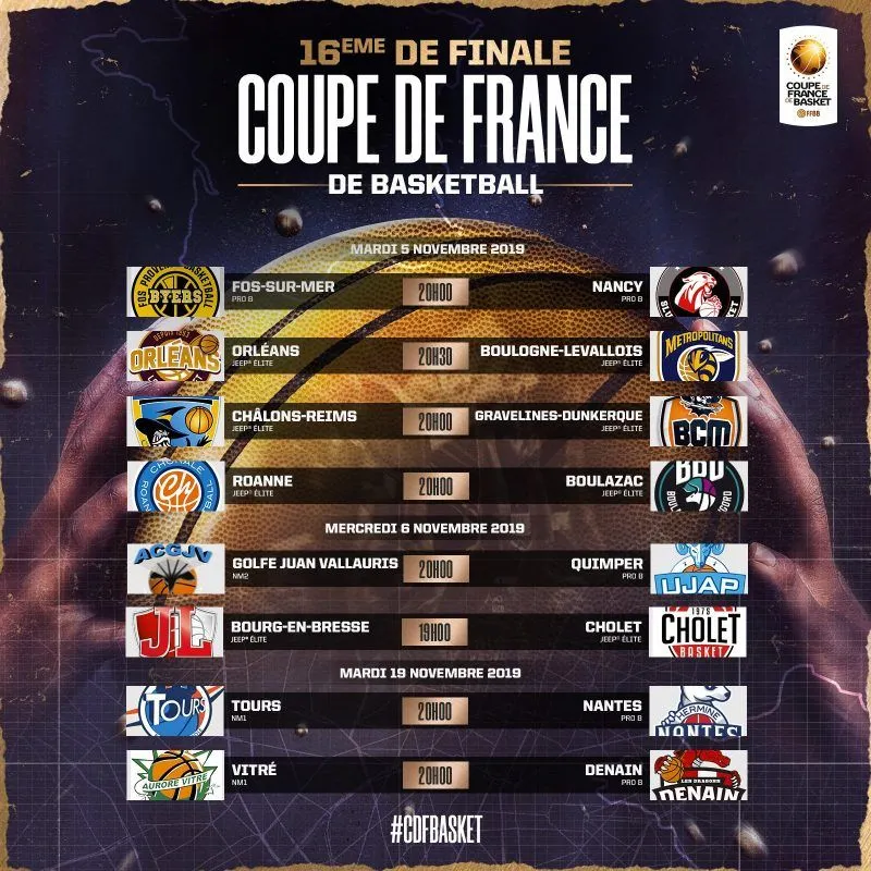Coupe de France: Le programme des 16e de finale