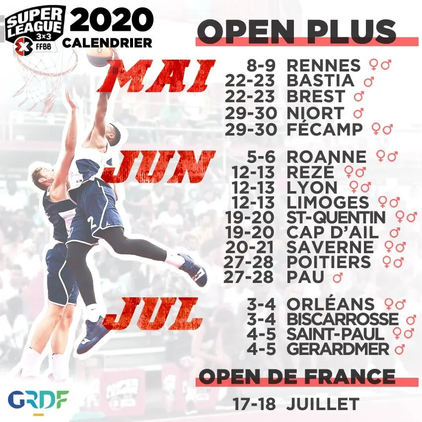 Le calendrier de la SuperLeague 3×3 dévoilé