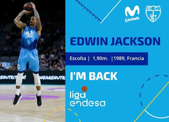 Espagne: Edwin Jackson confirme qu’il reste à Estudiantes Madrid
