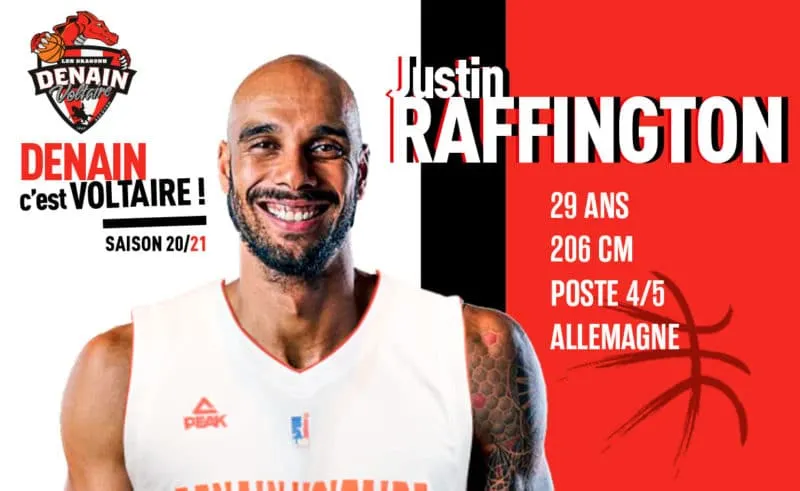 Pro B: L’intérieur allemand Justin Raffington dernière recrue de Denain