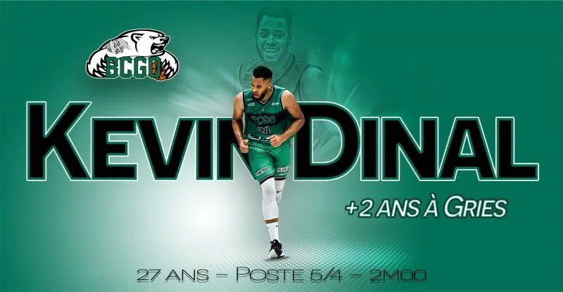 Pro B: Kevin Dinal deux ans de plus à Gries-Oberhoffen
