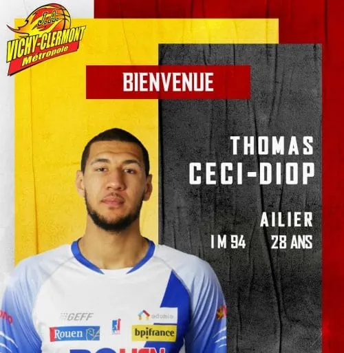 Pro B: Jordan Aboudou reste à Vichy-Clermont, Thomas Ceci-Diop arrive