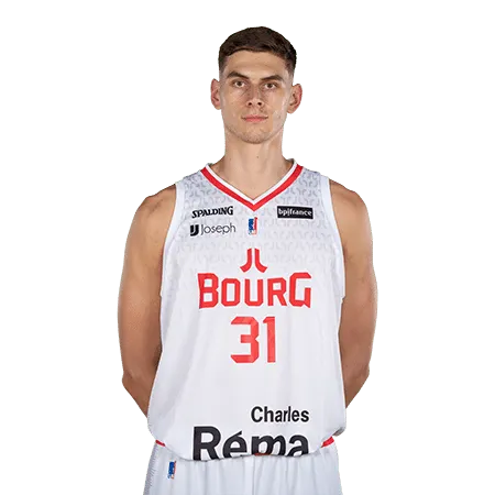 Pro B : Thibault Daval-Braquet (Bourg) à la relance à Évreux