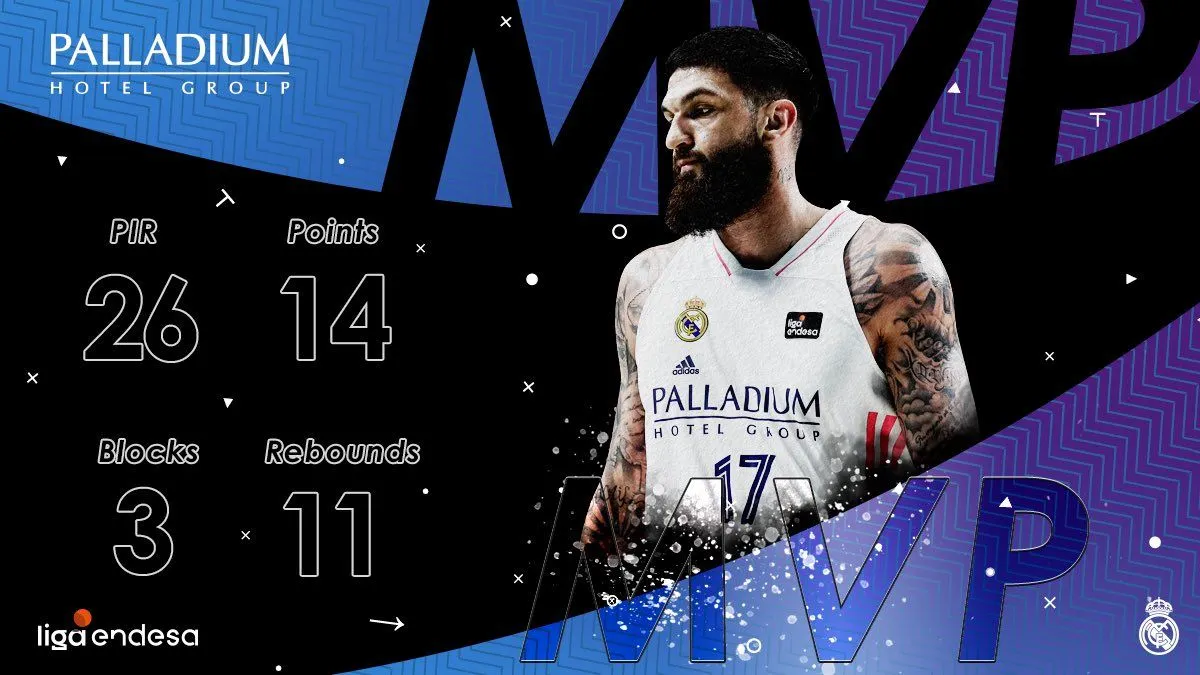 Le chiffre : 14 points et 11 rebonds pour Vincent Poirier lors de Real Madrid – Gran Canaria