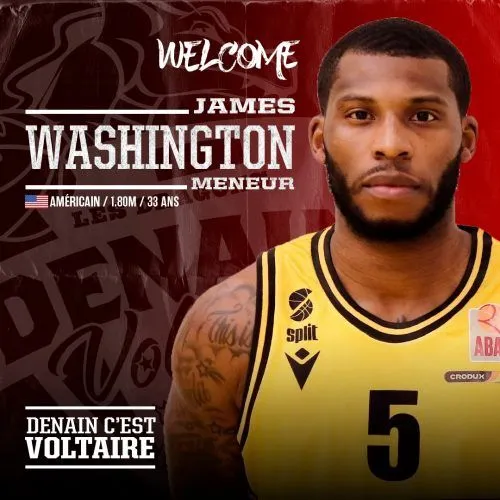 Pro B: Le meneur James Washington, de Vichy-Clermont à Denain