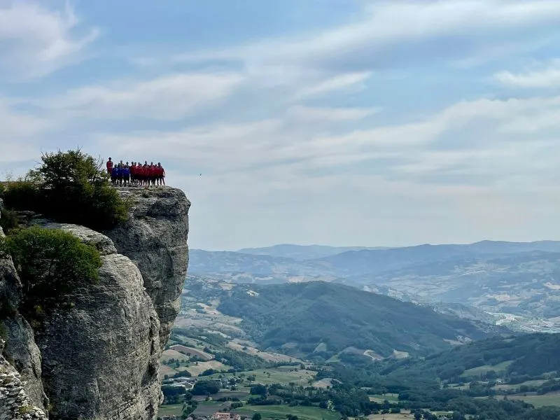 La photo : Les joueurs de Reggio Emilia n’ont pas le vertige !