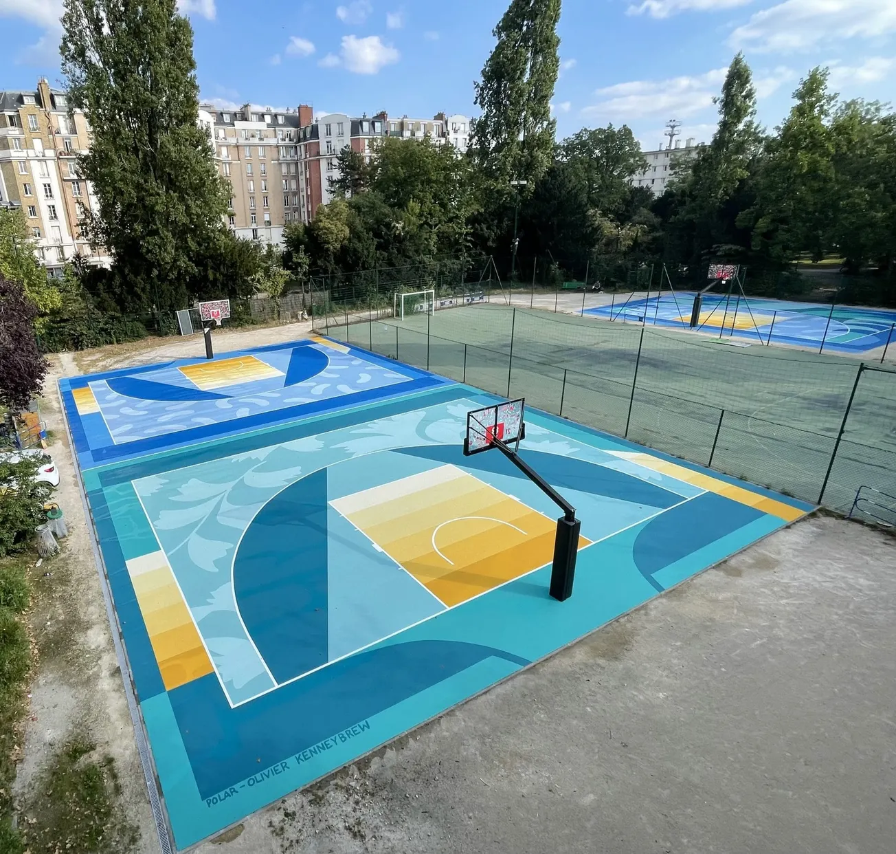 Paris 2024 : 15 terrains de basket 3×3 remis à neuf