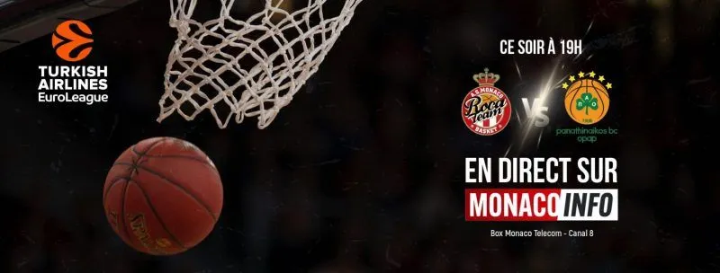 Euroleague : Monaco vs Panathinaikos, ce soir en direct sur Monaco Info