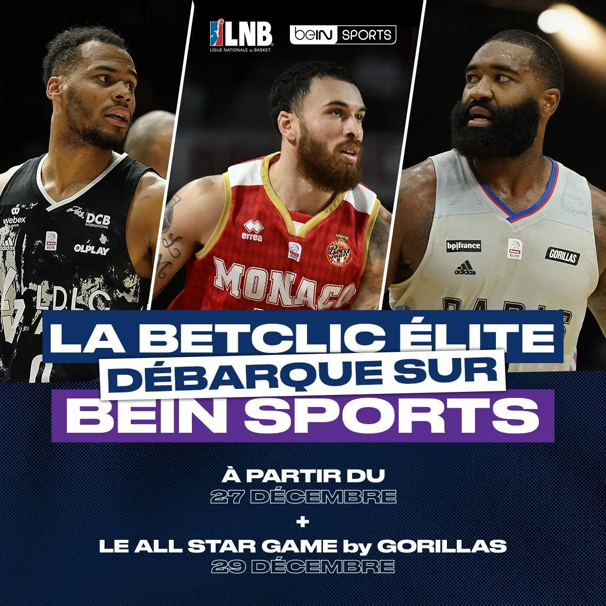La Betclic Élite sur BeIN Sports à partir du 27 décembre !