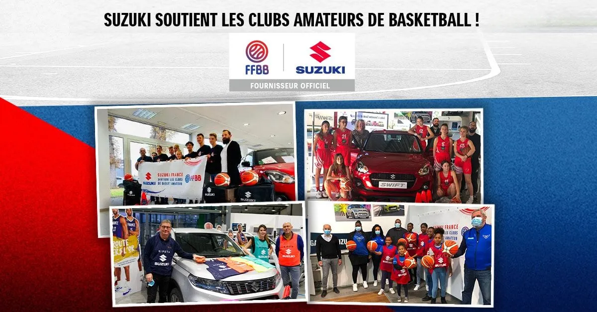 Suzuki France Automobiles soutient les clubs amateurs de basketball