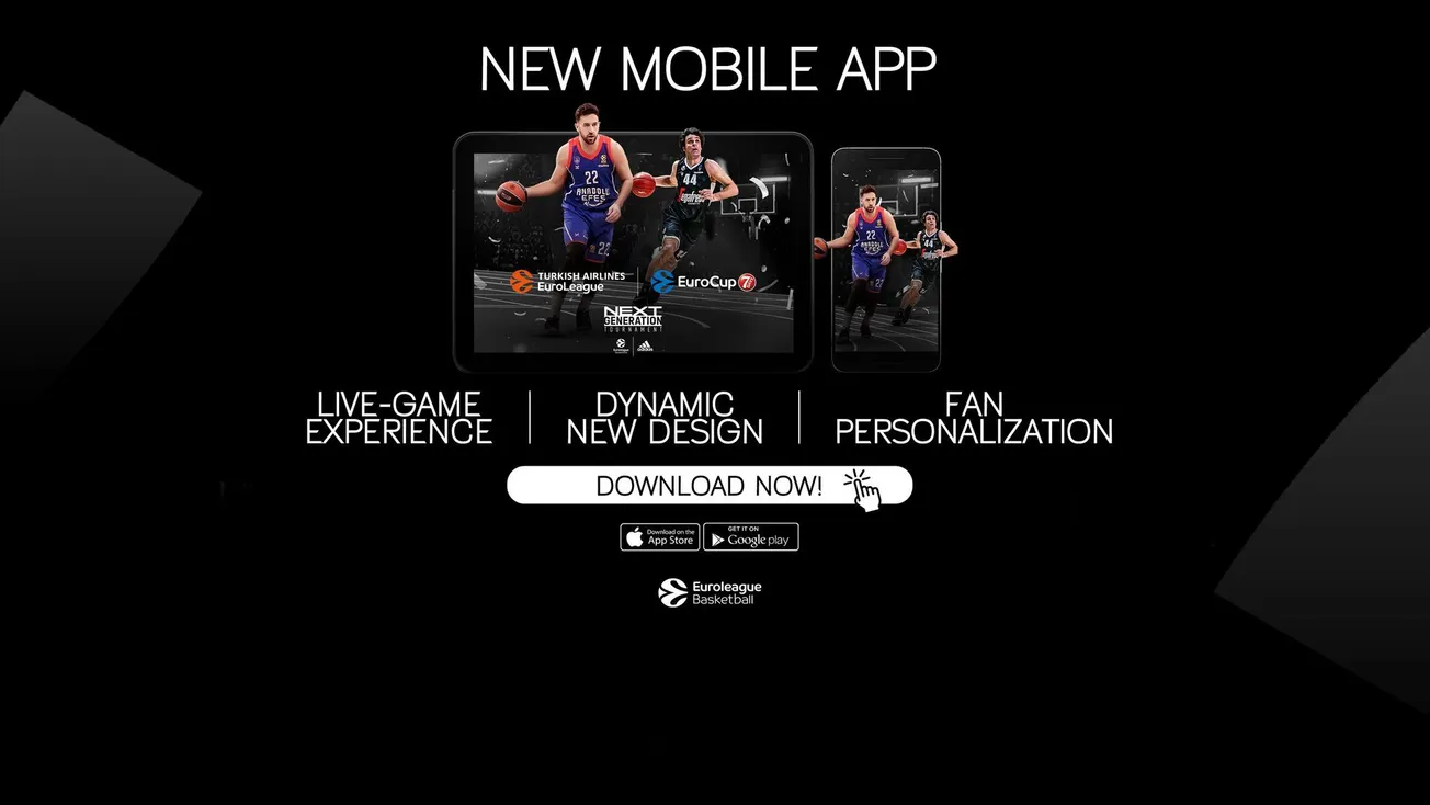L’Euroleague Basketball lance une toute nouvelle application mobile pour toutes ses compétitions