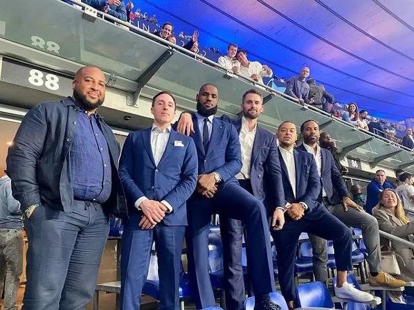 LeBron James, Rudy Gobert et Kevin Love au Stade de France pour Real Madrid-Liverpool