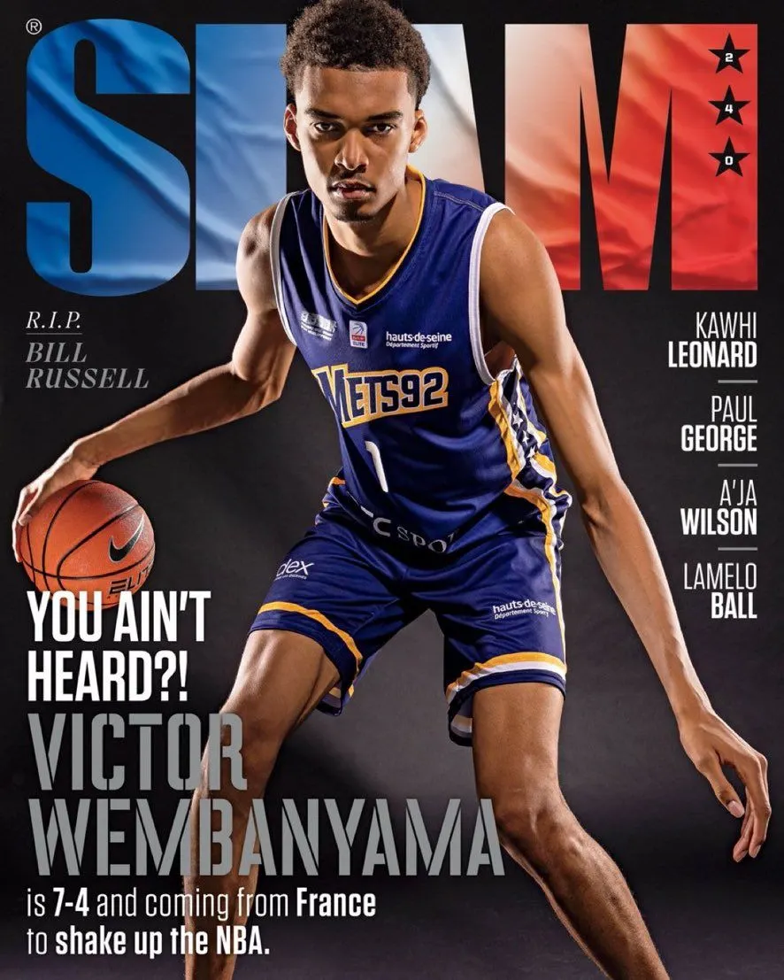 Victor Wembanyama fait la couverture du magazine SLAM