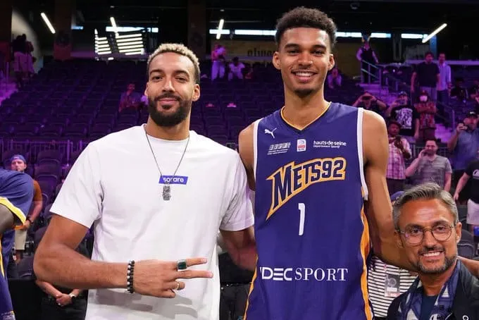 La photo : Rudy Gobert et Victor Wembanyama. Une question de taille…