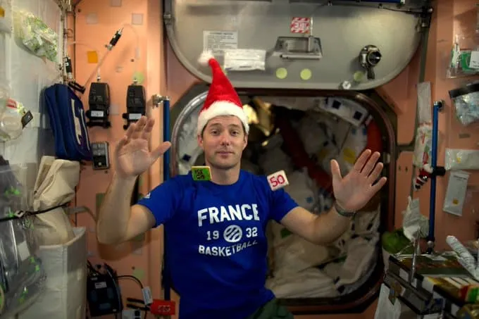 La photo : Pour fêter Noël, le spationaute Thomas Pesquet ne cache pas sa préférence