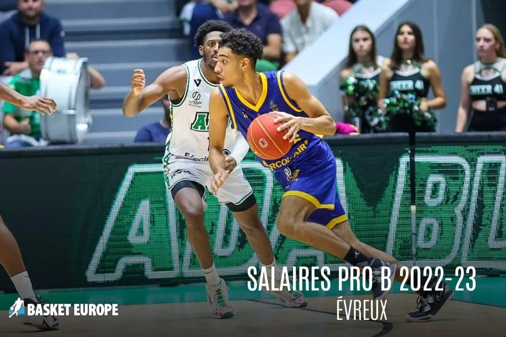 Salaires Pro B 2022-23 – Évreux : la révélation Ilias Kamardine