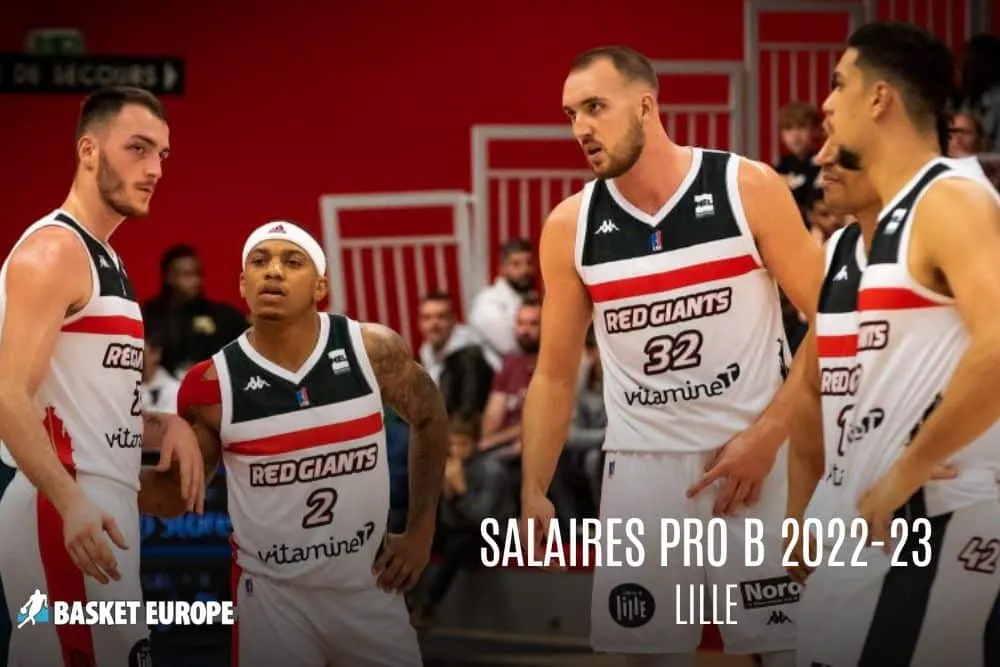Salaires Pro B 2022-23 – Lille : Bastien Vautier fait sauter la banque