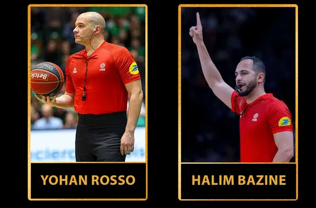 Yohan Rosso (Betclic Elite) et Halim Bazine (Pro B) élus meilleurs arbitres
