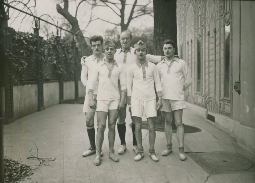 Photo rétro : L'équipe de Soissons, fondée par un parent du président des Etats-Unis, Théodore Roosevelt