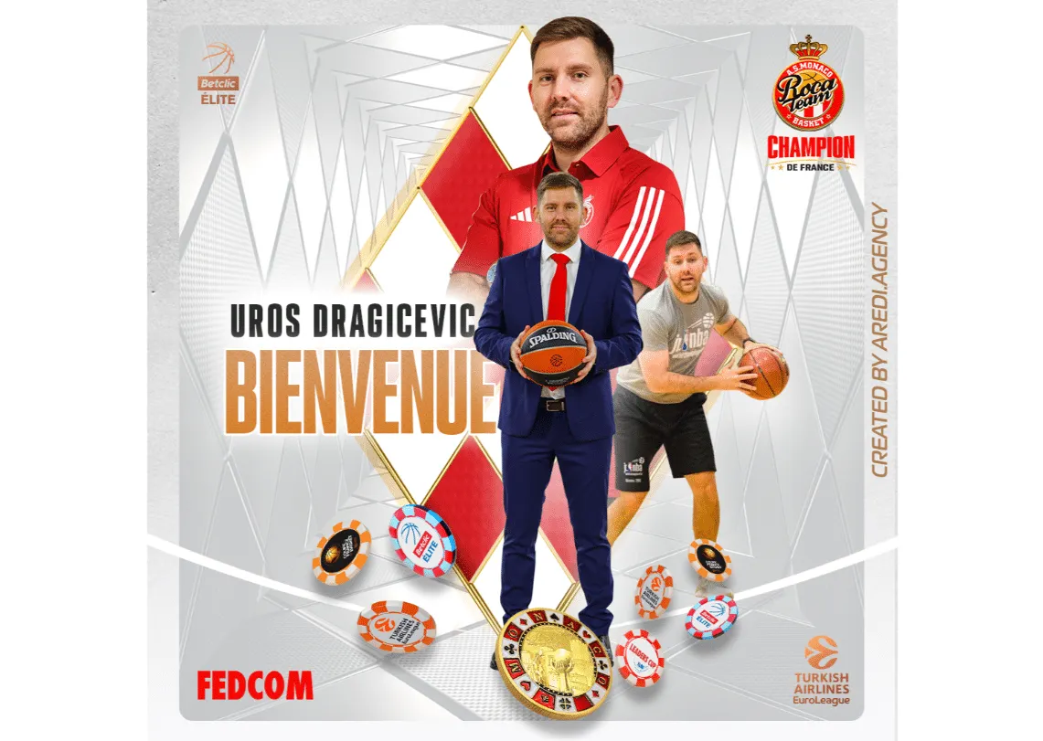 L'assistant-coach Uros Dragicevic étoffe le staff de Monaco