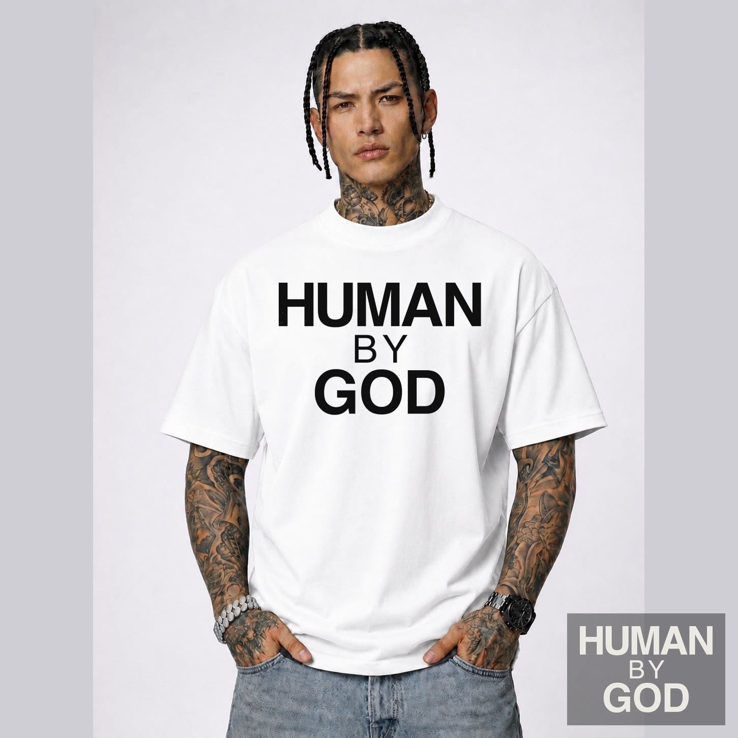 Human By God — Organic Oversized T-Shirt